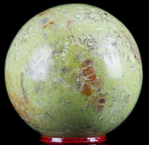 Polished Green Opal Sphere - Madagascar #78766